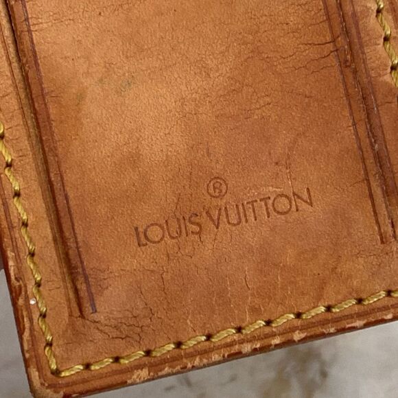 Vintage Louis Vuitton Vachetta Leather Luggage Tag & Poignet - Picture 3 of 10